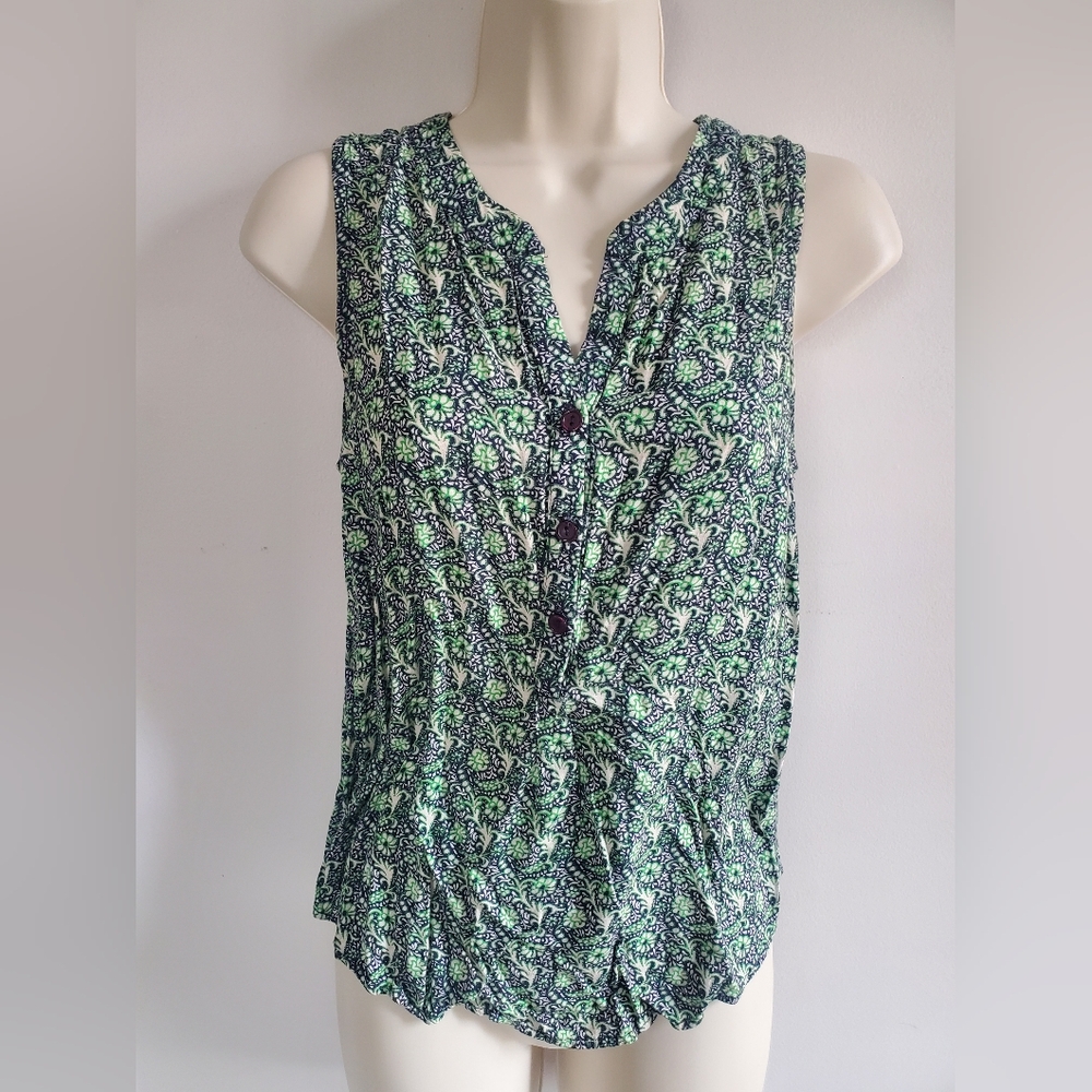 Market & Spruce Floral Sleeveless Blouse